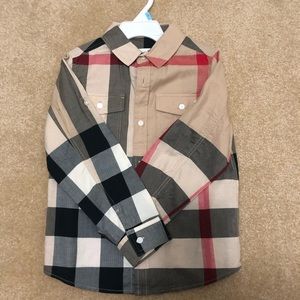 Burberry boys button down shirt